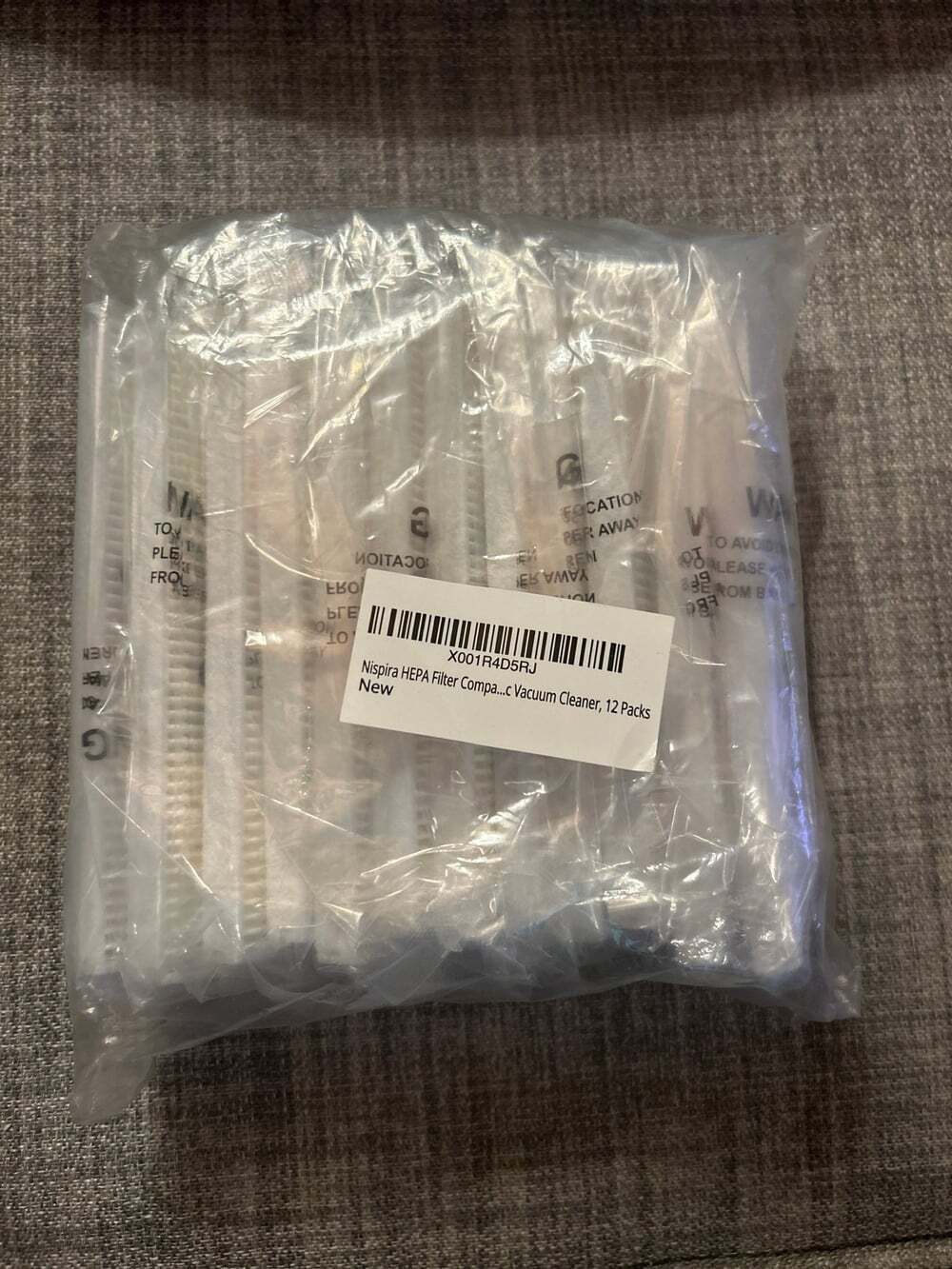 Nispira Hepa Filter Compact Vacuum Cleaner 12 pk model # X001R4D5RJ